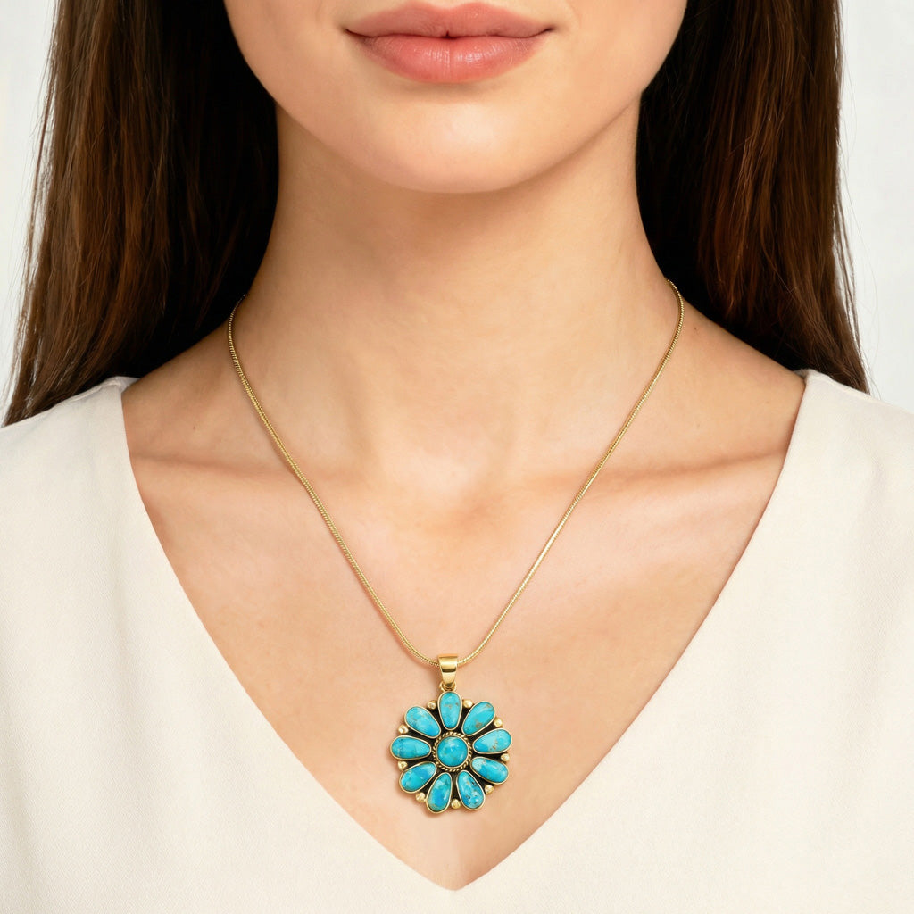 Turquoise Pendant GoldCopper™ P3193-GB-C75
