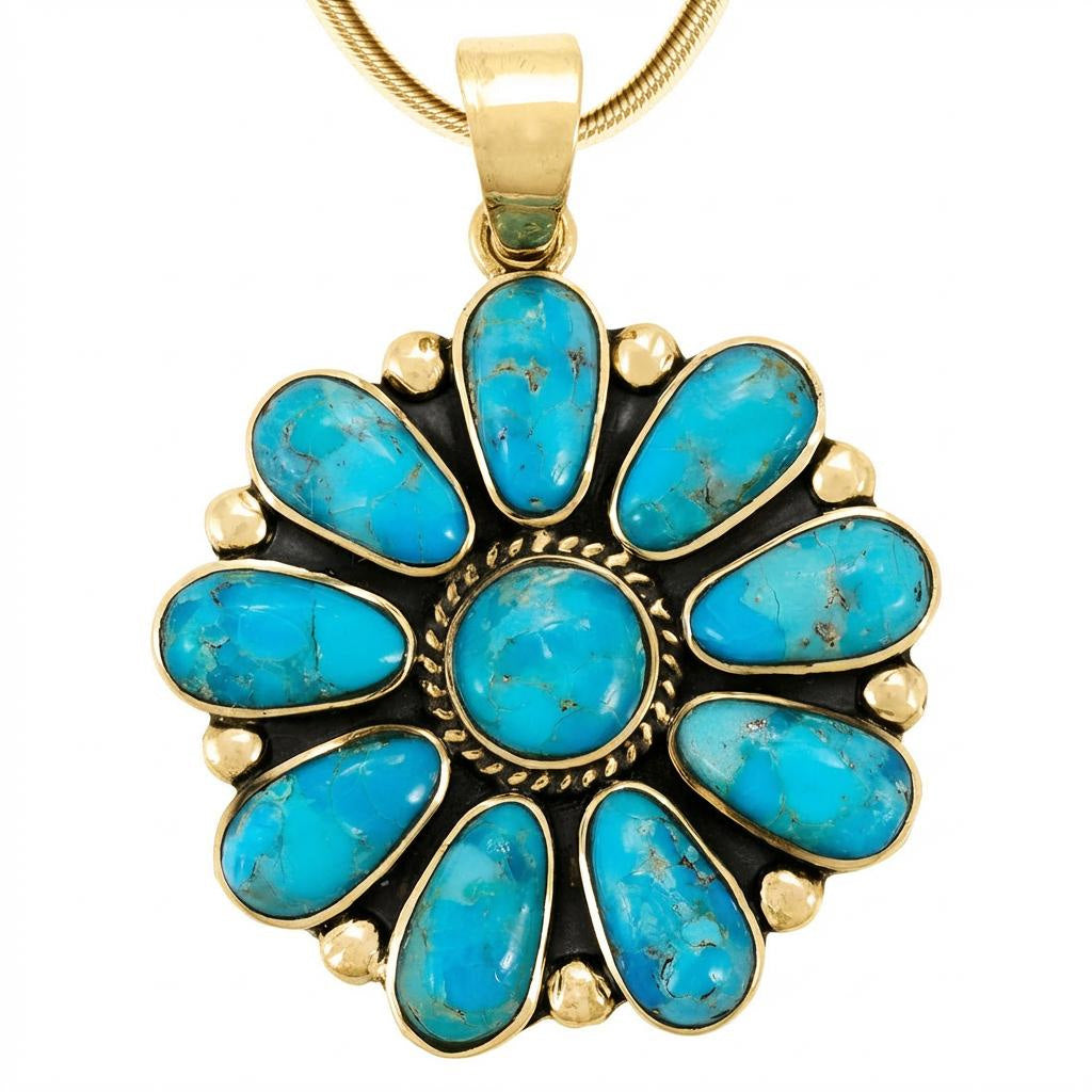 Turquoise Pendant GoldCopper™ P3193-GB-C75