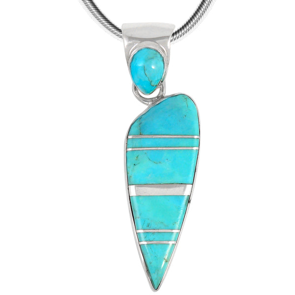 Sterling Silver Pendant Turquoise P3225-C05