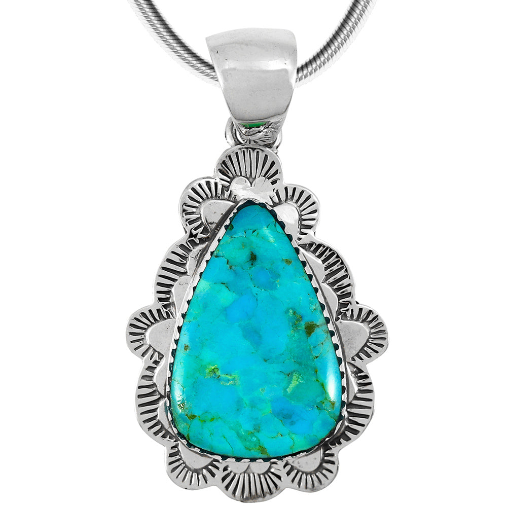 Turquoise Pendant Sterling Silver P3261-C75