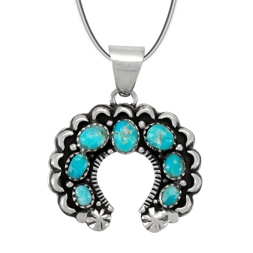 Turquoise Mini Naja Pendant Sterling Silver P3262-SM-C75