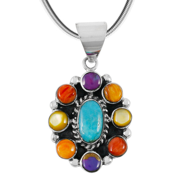 Turquoise Pendant Sterling Silver P3276-C71