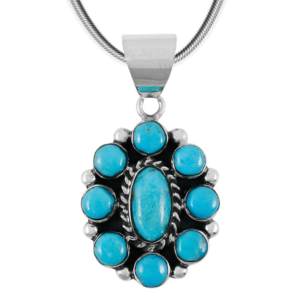 Turquoise Pendant Sterling Silver P3276-C75