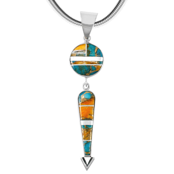 Sterling Silver Pendant Spiny Turquoise P3277-C89