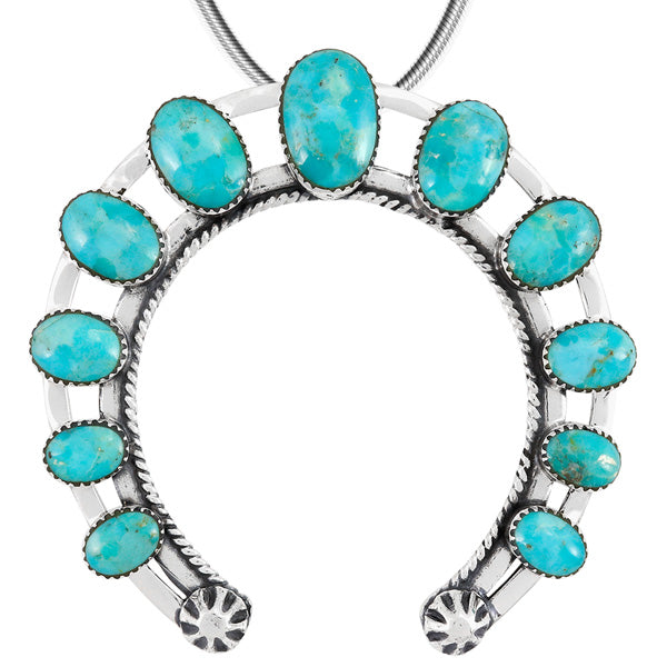 Turquoise Naja Pendant Sterling Silver P3278-C75