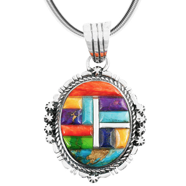 Sterling Silver Pendant Multicolor P3280-C51