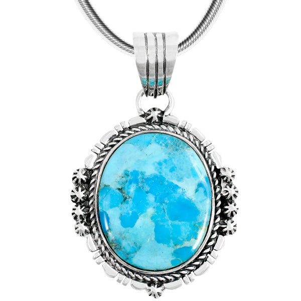 Turquoise Pendant Jewelry Sterling Silver P3280-C75