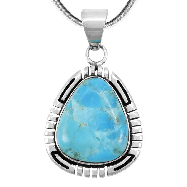 Turquoise Pendant Sterling Silver P3287-C75