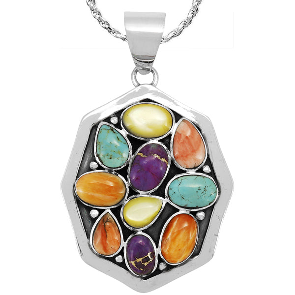 Multicolor Pendant Sterling Silver P3291-C71