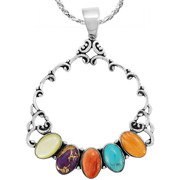 Multicolor Pendant Sterling Silver P3292-C71