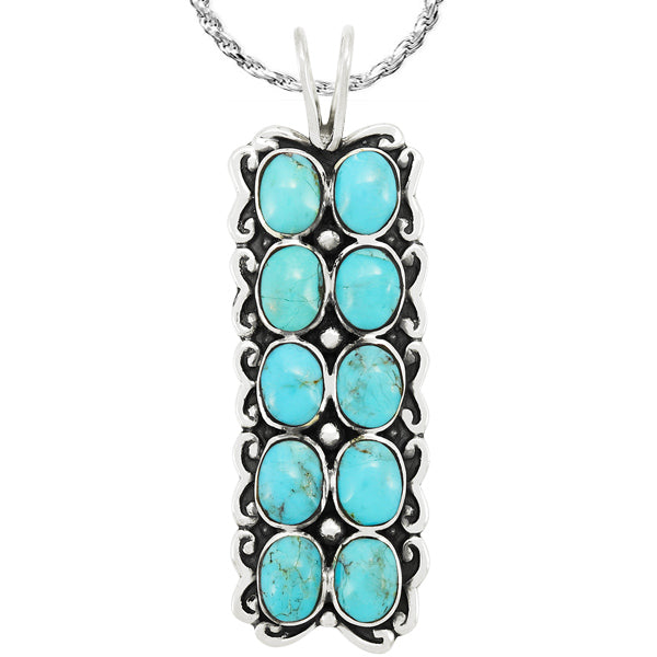 Turquoise Pendant Sterling Silver P3293-C75