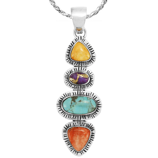 Multicolor Pendant Sterling Silver P3295-C71