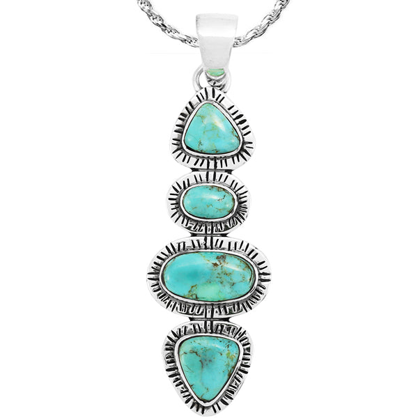 Turquoise Pendant Sterling Silver P3295-C75