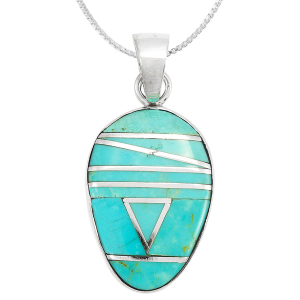 Turquoise Pendant Sterling Silver P3297-C05