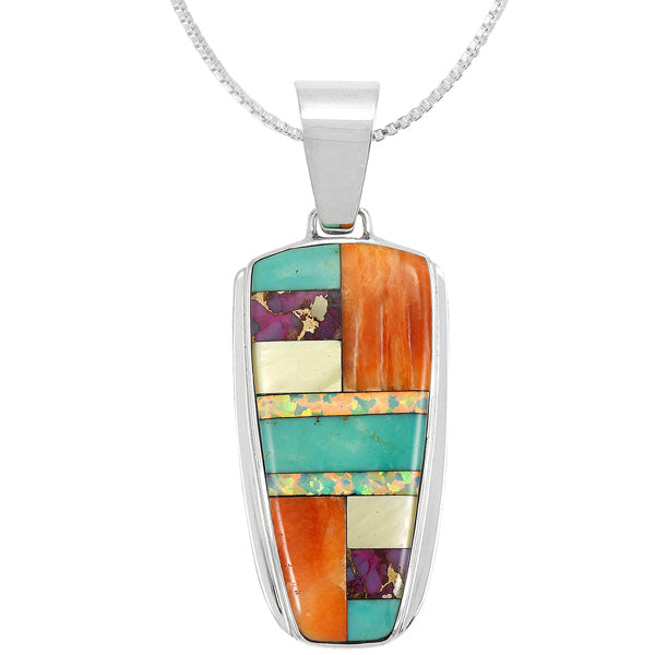 Multicolor Pendant Sterling Silver P3299-C01
