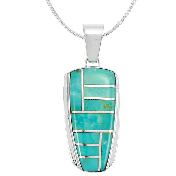 Turquoise Pendant Sterling Silver P3299-C05