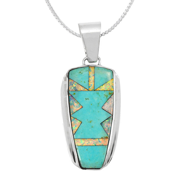 Turquoise Pendant Sterling Silver P3299-C21