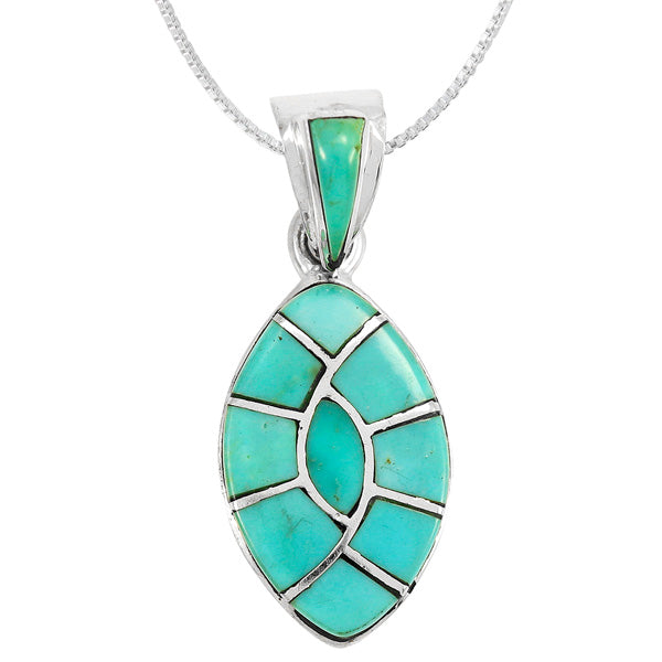Turquoise Pendant Sterling Silver P3303-C05