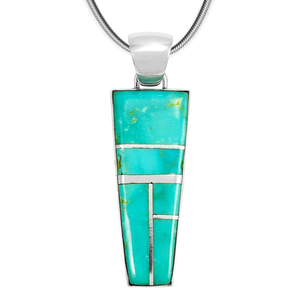Turquoise Pendant Sterling Silver P3304-C05