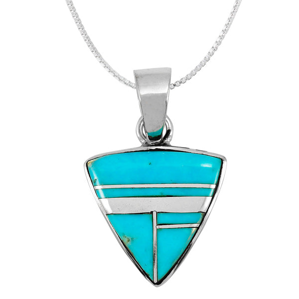 Turquoise Pendant Sterling Silver P3312-C05