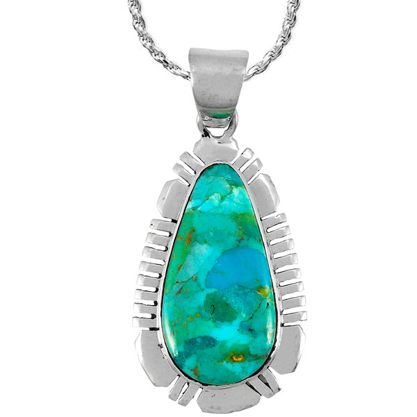 Turquoise Pendant Sterling Silver P3316-C75