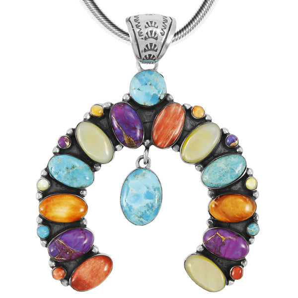 Multicolor Naja Pendant Sterling Silver P3317-C71