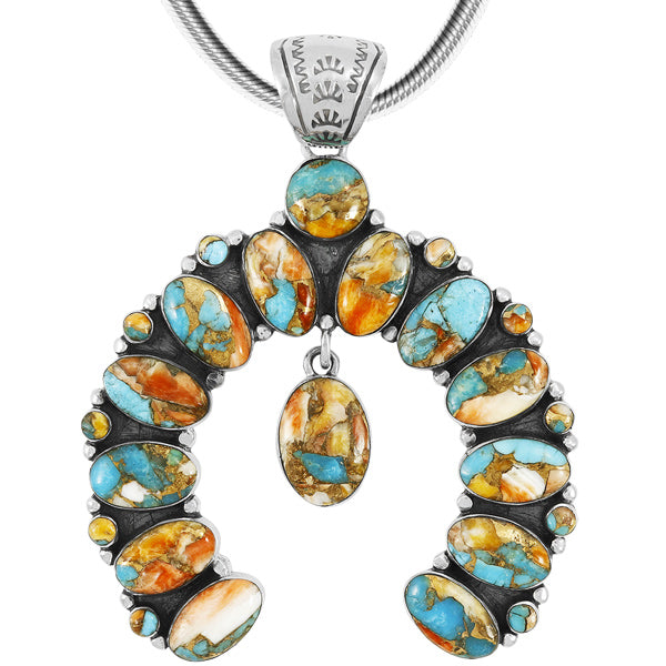 Spiny Turquoise Naja Pendant Sterling Silver P3317-C89