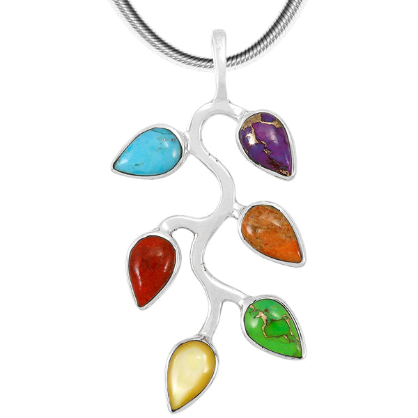 Multicolor Pendant Sterling Silver P3322-C71