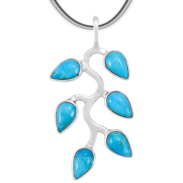 Turquoise Pendant Jewelry Sterling Silver P3322-C75