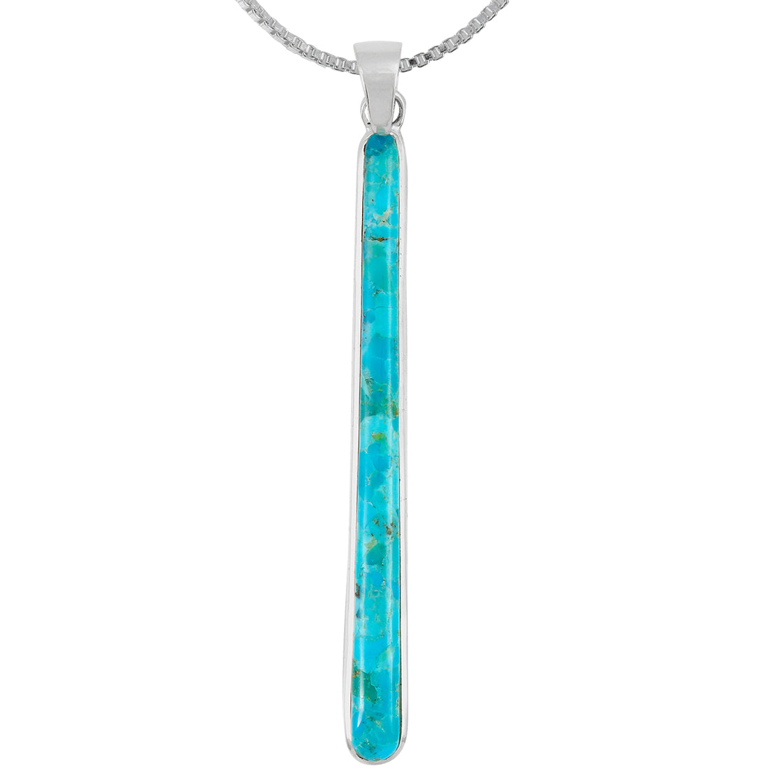 Turquoise Pendant Sterling Silver P3324-C75