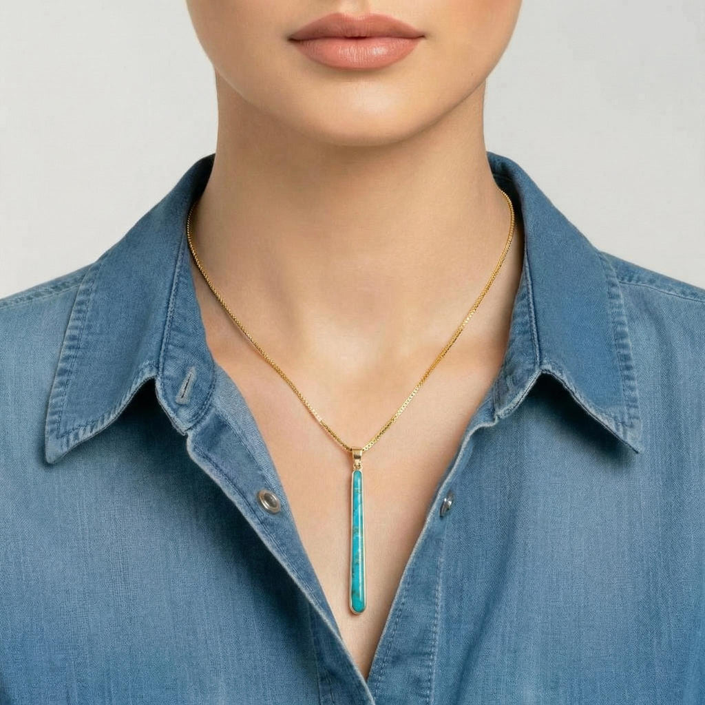 Turquoise Pendant GoldCopper™ P3324-GB-C75