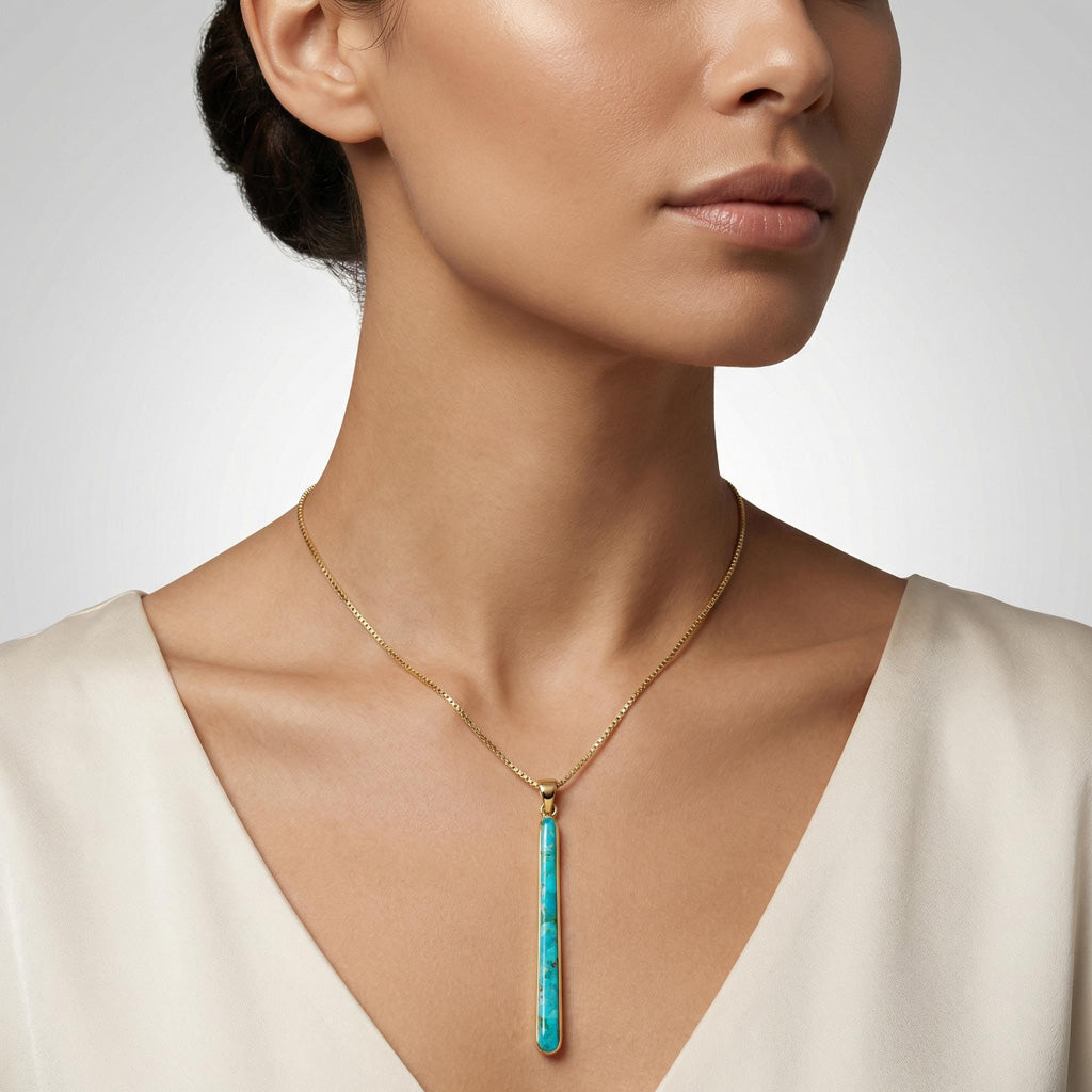 Turquoise Pendant GoldCopper™ P3324-GB-C75