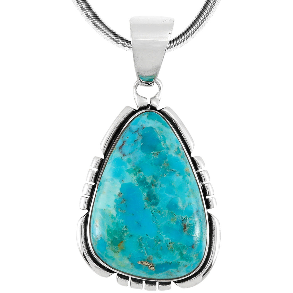 Turquoise Pendant SilverBronzé P3328-SB-C75