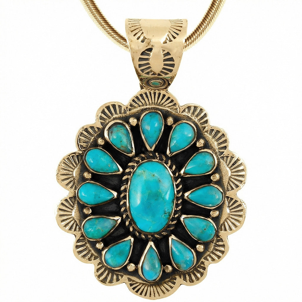 Turquoise Pendant GoldCopper™ P3329-GB-C75