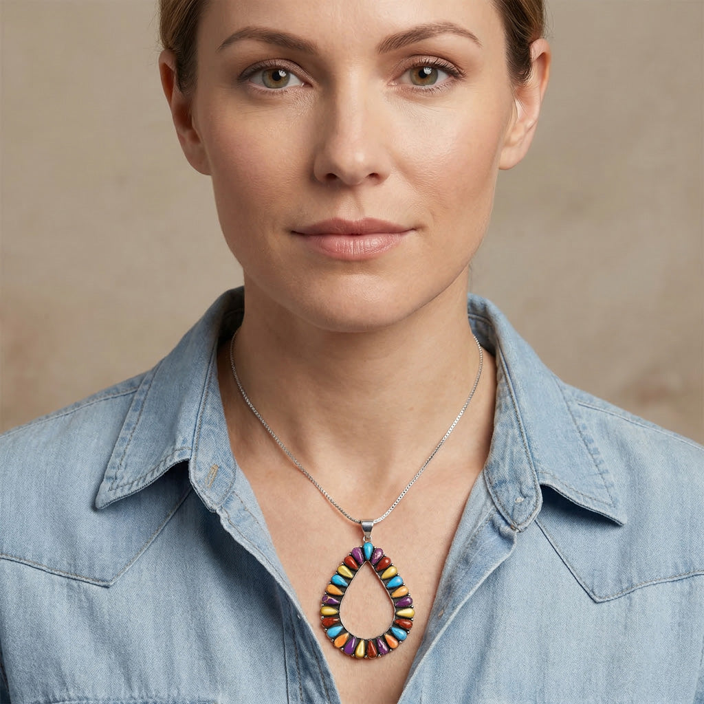 Multicolor Pendant Sterling Silver P3330-C71