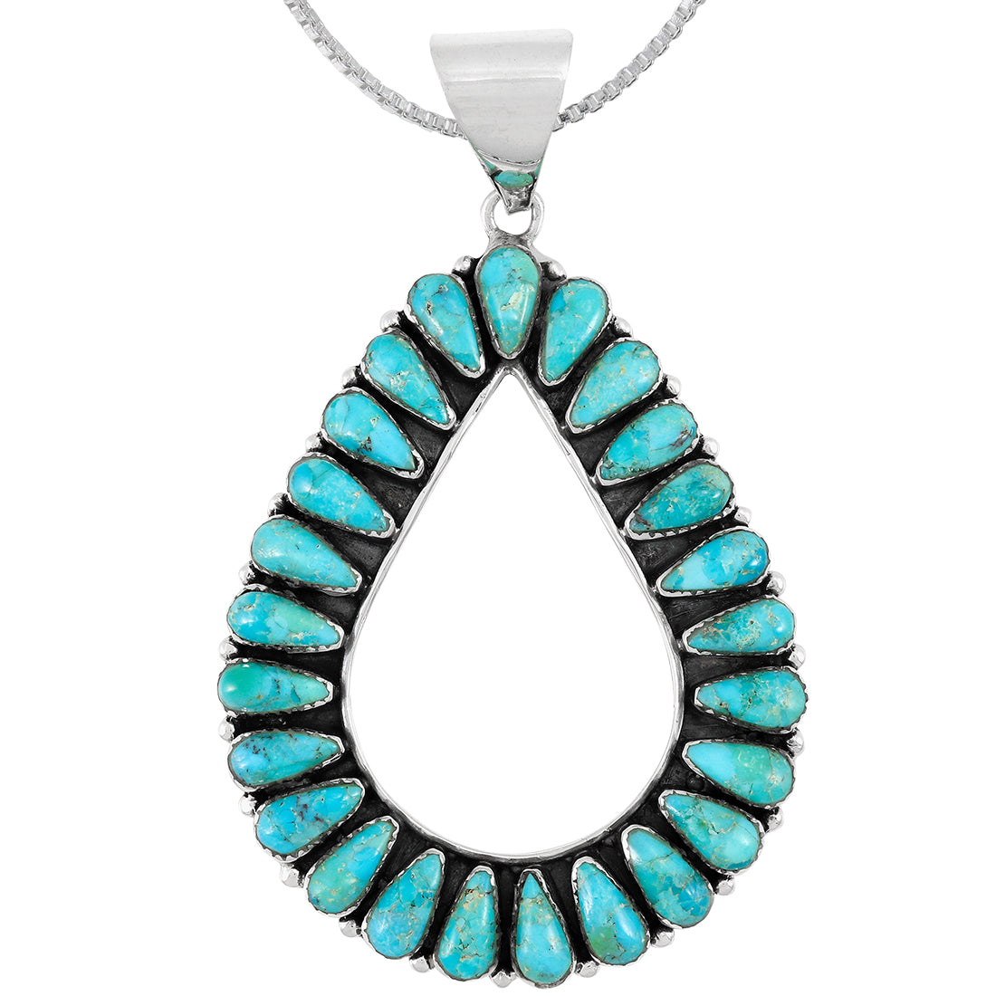 Turquoise Pendant Sterling Silver P3330-C75