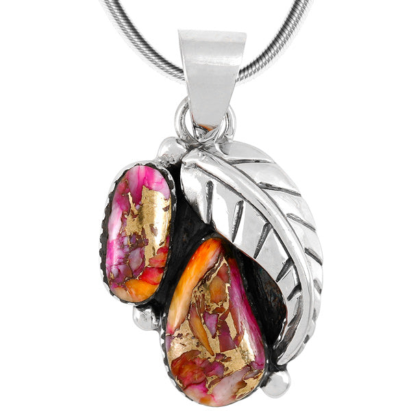 Plum Spiny Pendant Sterling Silver P3332-C92-BAIL