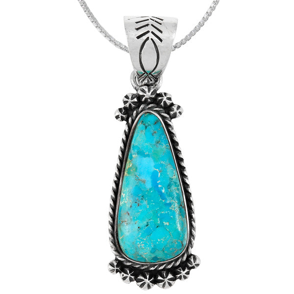 Turquoise Sterling Silver Pendant P3333-C75