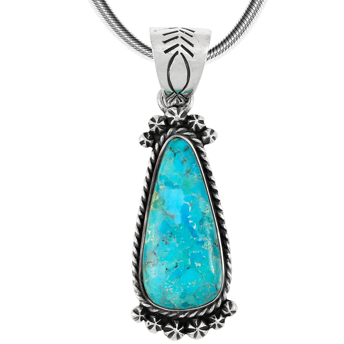 Turquoise Sterling Silver Pendant P3333-C75