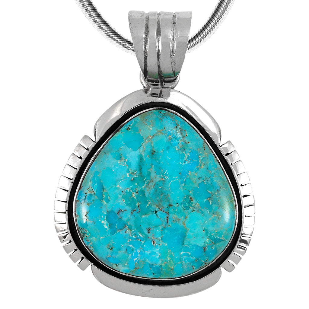 Turquoise Sterling Silver Pendant P3334-C75