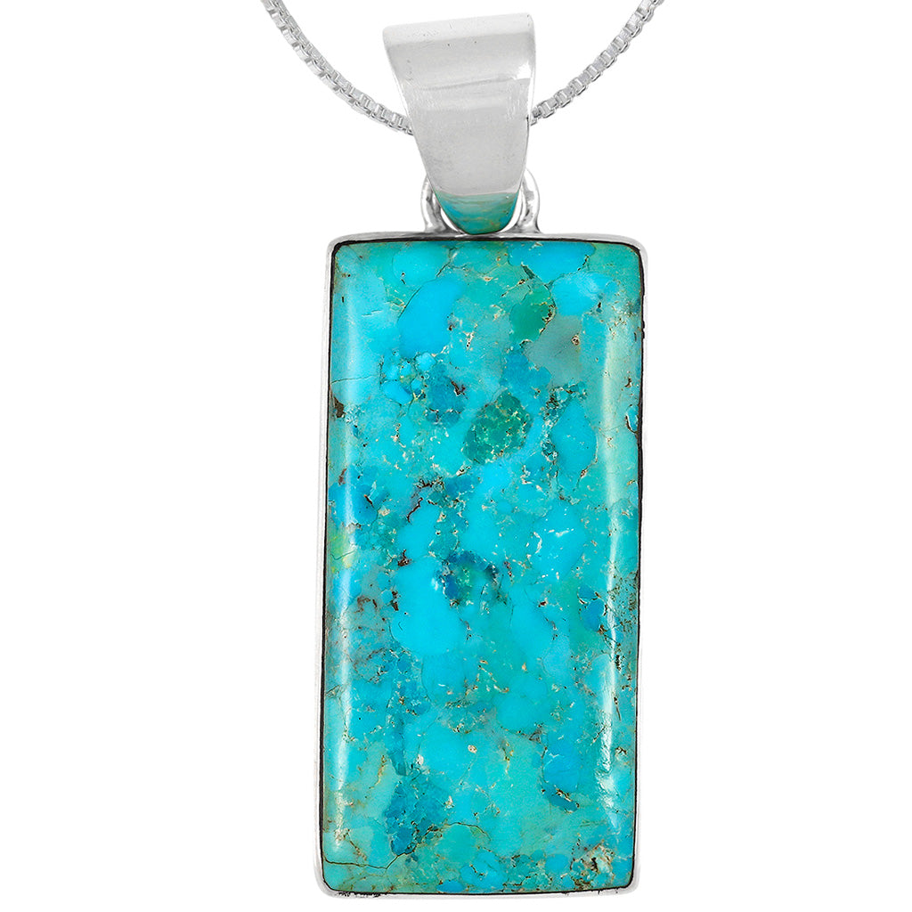 Turquoise Sterling Silver Pendant P3335-C75