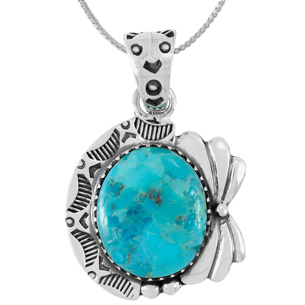 Turquoise Pendant Sterling Silver P3340-C75