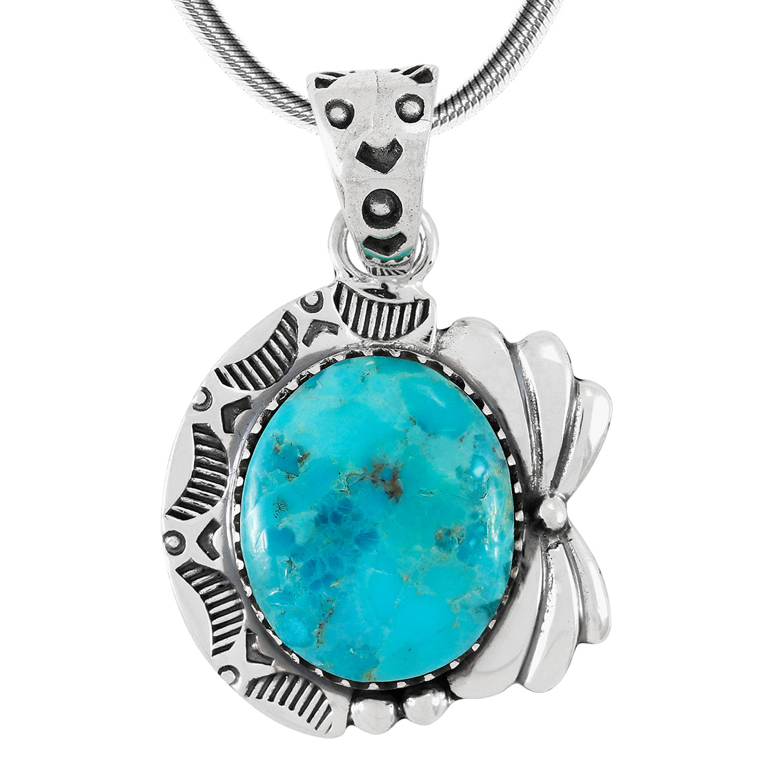 Turquoise Pendant Sterling Silver P3340-C75