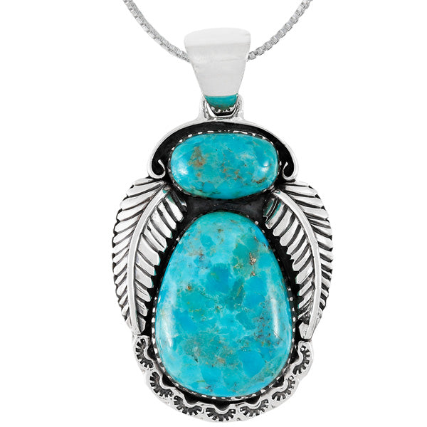 Handmade Sterling Silver Pendant – Genuine Purple Copper Turquoise, Round Cabochon, Bezel Set (MO100)
