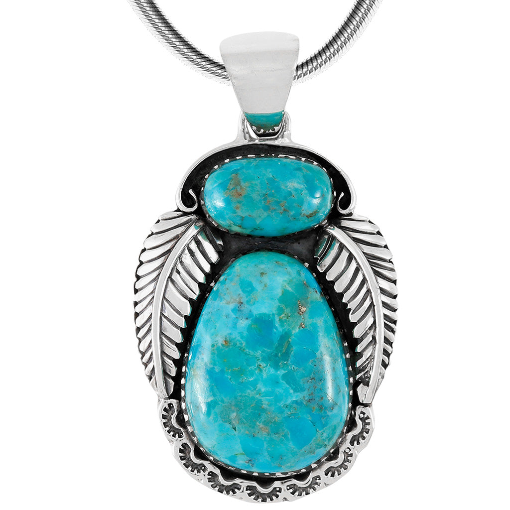 Turquoise Pendant Sterling Silver P3344-C75