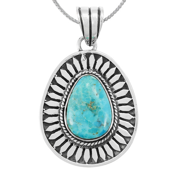 Sterling Silver Pendant Turquoise P3352-C75