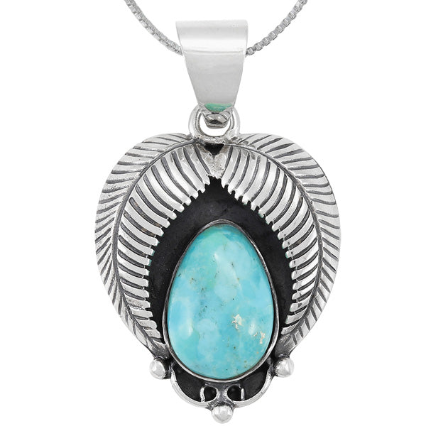 Sterling Silver Pendant Turquoise P3353-C75