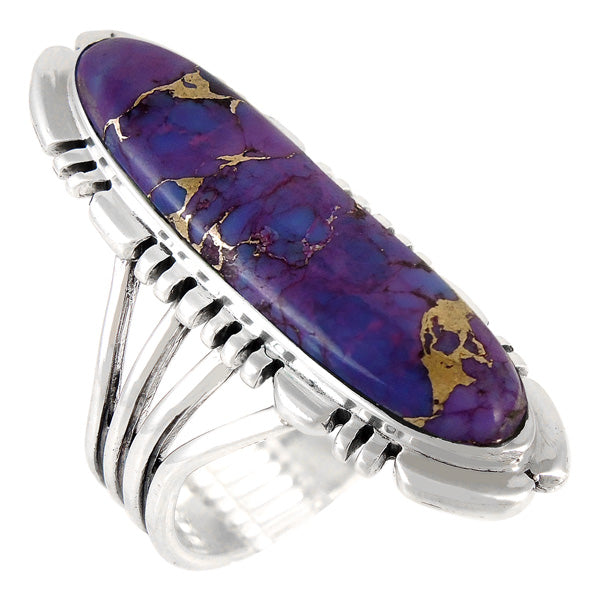 Purple Turquoise Ring Sterling Silver R2096-LG-C77