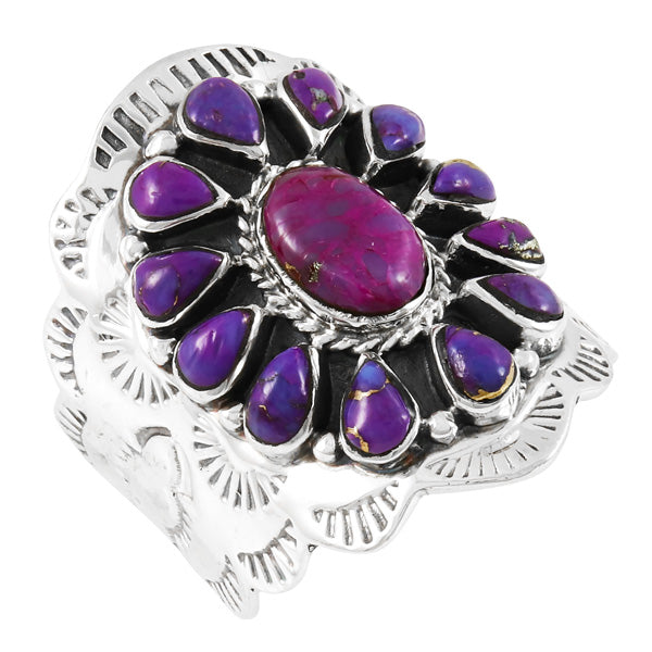 Purple Turquoise Ring Sterling Silver R2413-C77