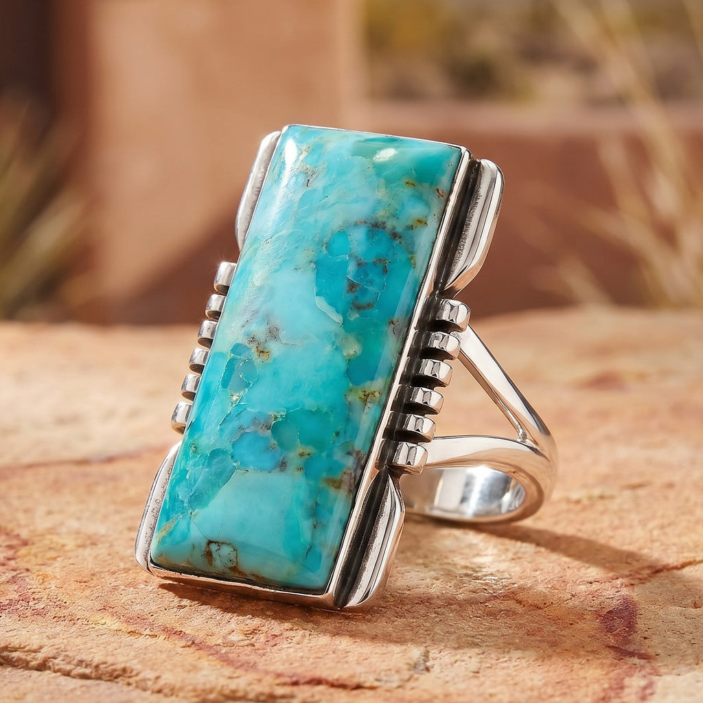 Turquoise Ring Sterling Silver R2017-C75